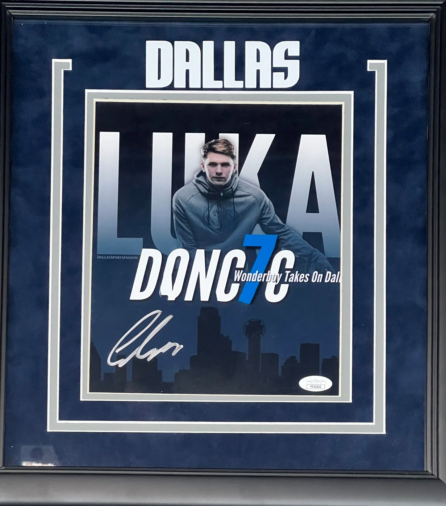 Luka Doncic JSA COA 11X17 Autographed Framed Picture