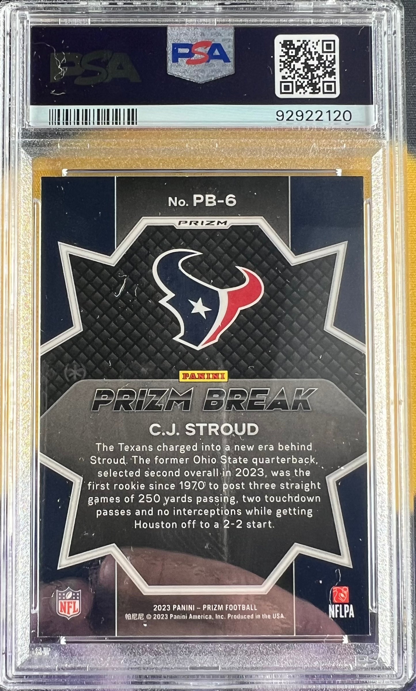 PSA 10 Cj Stroud Prism Break Green Wave