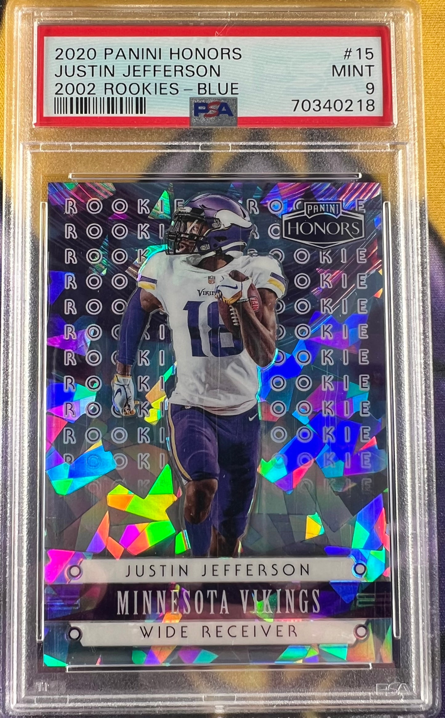 PSA 9 2020 Honors Justin Jefferson 2002 RookiesBlue