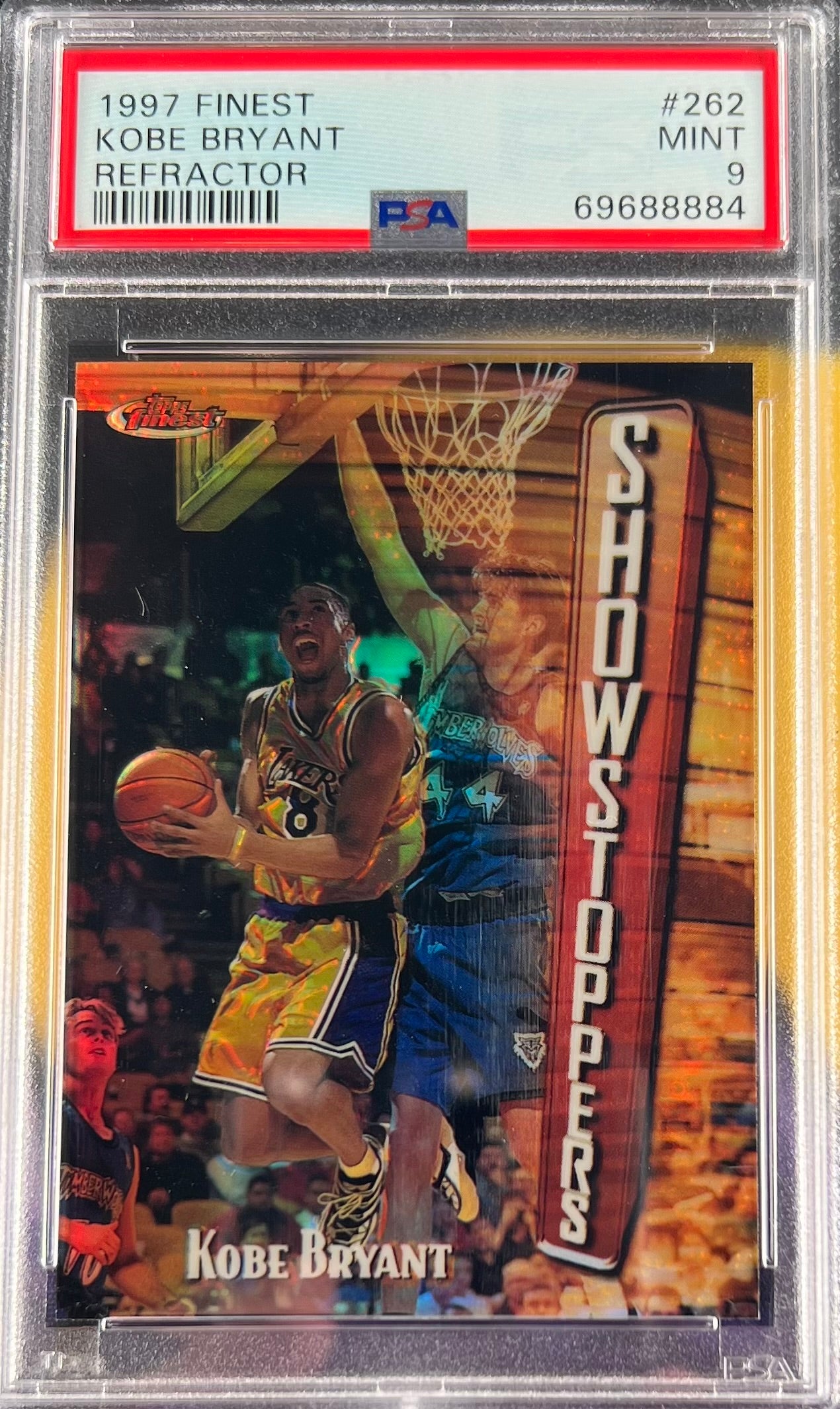 PSA 10 1997 Finest Kobe Bryant Refractor #262