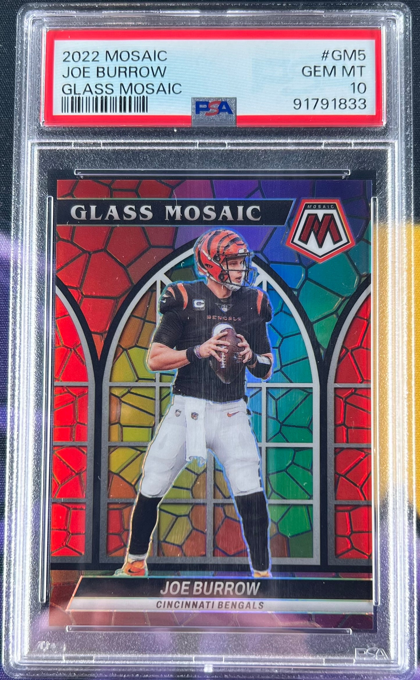 PSA 10 Joe Burrows Glass Mosaic
