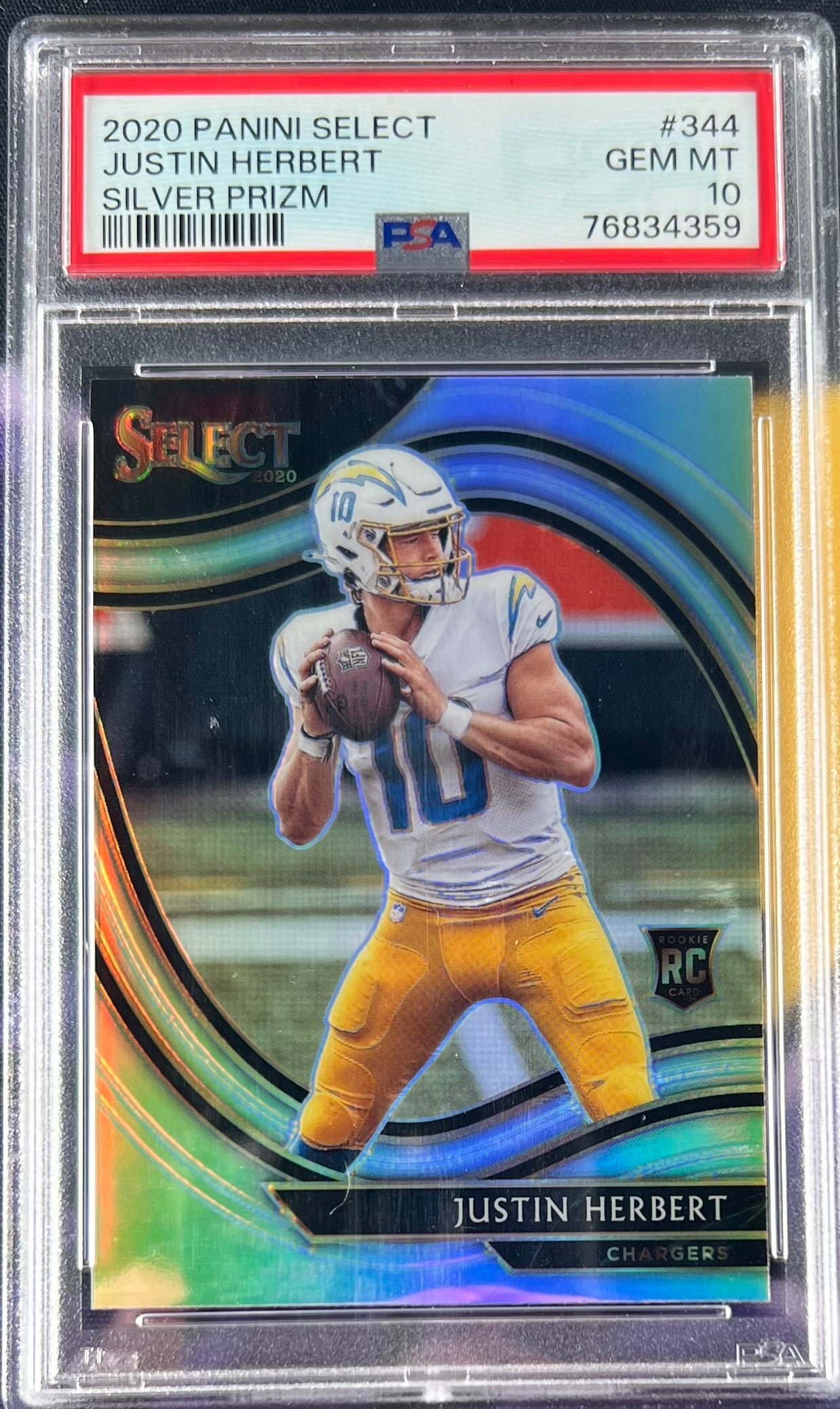 PSA 10 Justin Herbert Select Silver