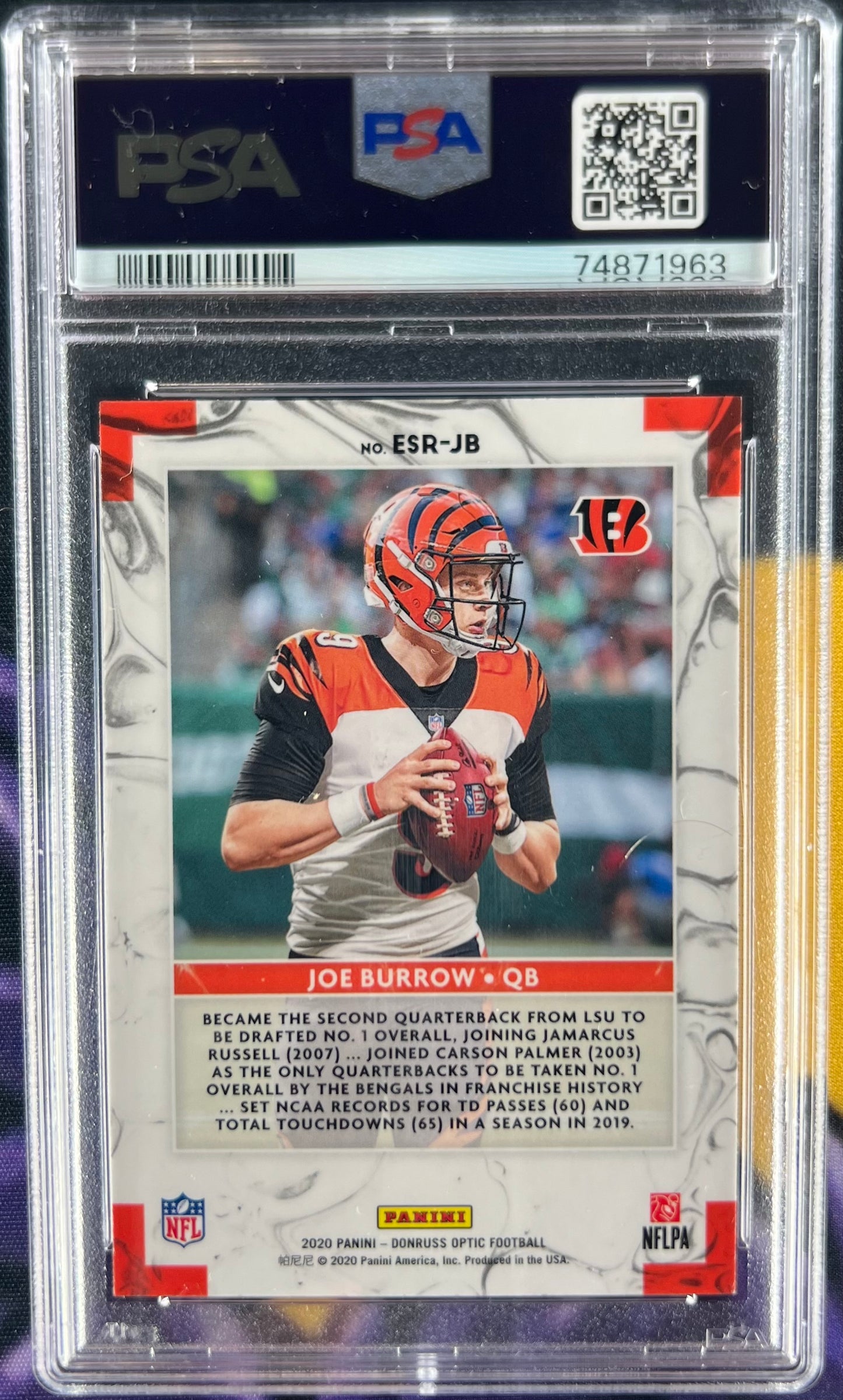 PSA 10 Joe Burrow Optic Elite